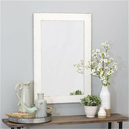 DELUXDESIGNS Morris Wall Mirror, White - 36 x 24 in. DE2522557